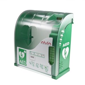 Aivia 310 LAN defibrillator cabinet – heated outdoor AED cabinet