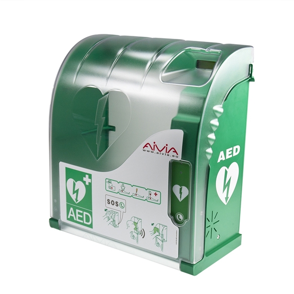 szafka na defibrylator aivia 320 – zewnętrzna kapsuła na AED z modułem GSM 4G i VoIP 42 cm