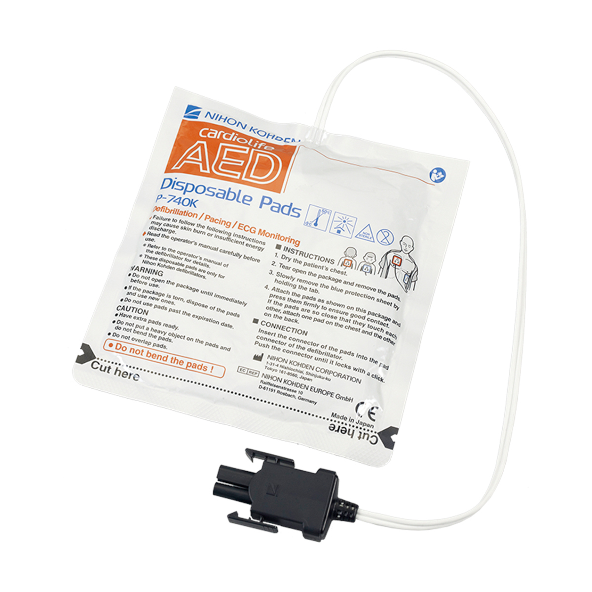 uniwersalne elektrody nihon kohden cardiolife aed-3100 do defibrylatora dla doroslych i dzieci