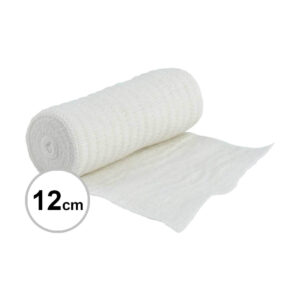 Opaska elastyczna uciskowa 4 m x 12 cm z zapinką – bandaż elastyczny tkany