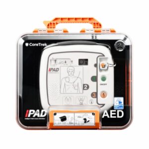 CU Medical iPAD SP1 CoreTrek defibrillator in an IP66 protective case
