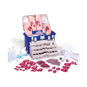 Large wound moulage kit in a case for mass casualty exercises
