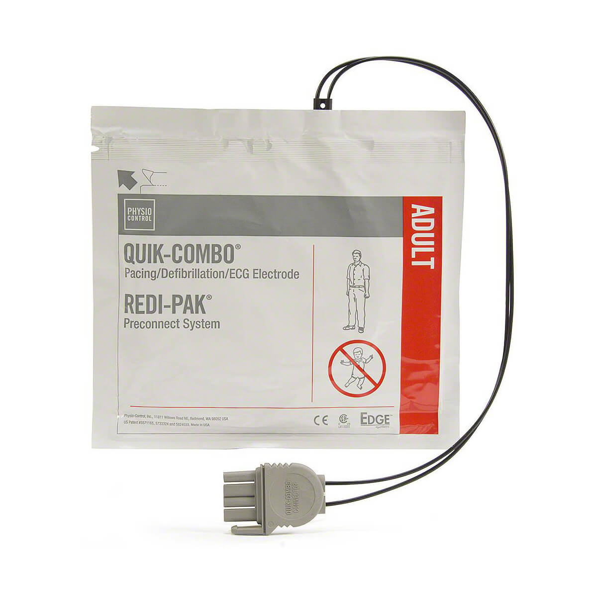 oryginalne elektrody quik-combo lifepak 1000 wielofunkcyjne do stymulacji defibrylacji i odczytu ekg physio-control
