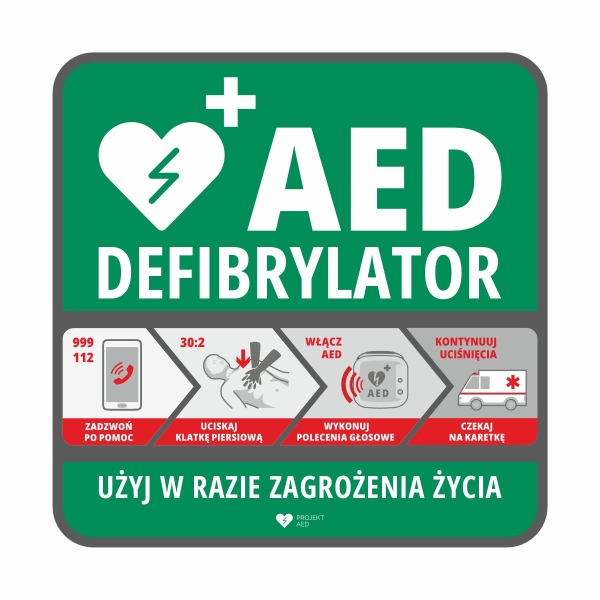 tablica informacyjna aed do szafek aivia