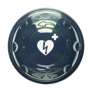 Rotaid Plus indoor capsule – round AED defibrillator cabinet