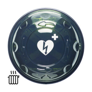 Rotaid Solid Plus Heat outdoor capsule – round heated AED capsule