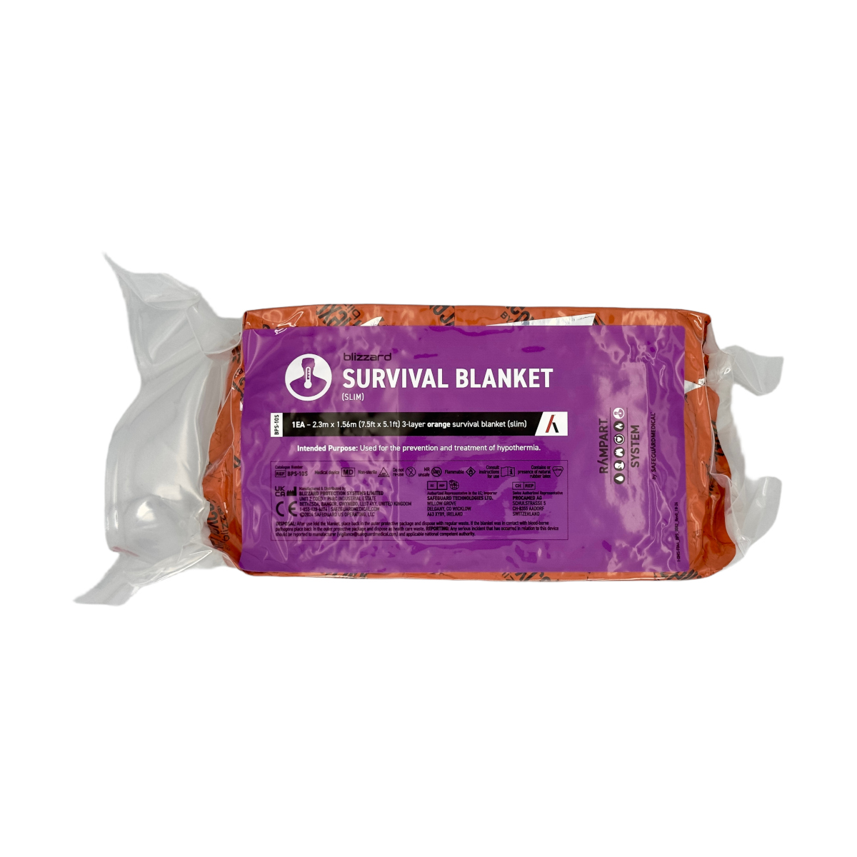 Koc ratunkowy 3 warstwowy Blizzard Survival pomaranczowy SLIM