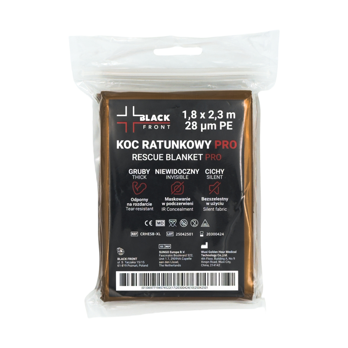Koc ratunkowy Black Front PRO