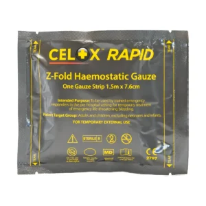 Opatrunek hemostatyczny Celox Rapid – gaza 7,6 cm × 1,52 m