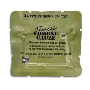 Opatrunek hemostatyczny QuikClot Combat Gauze – gaza z kaolinem