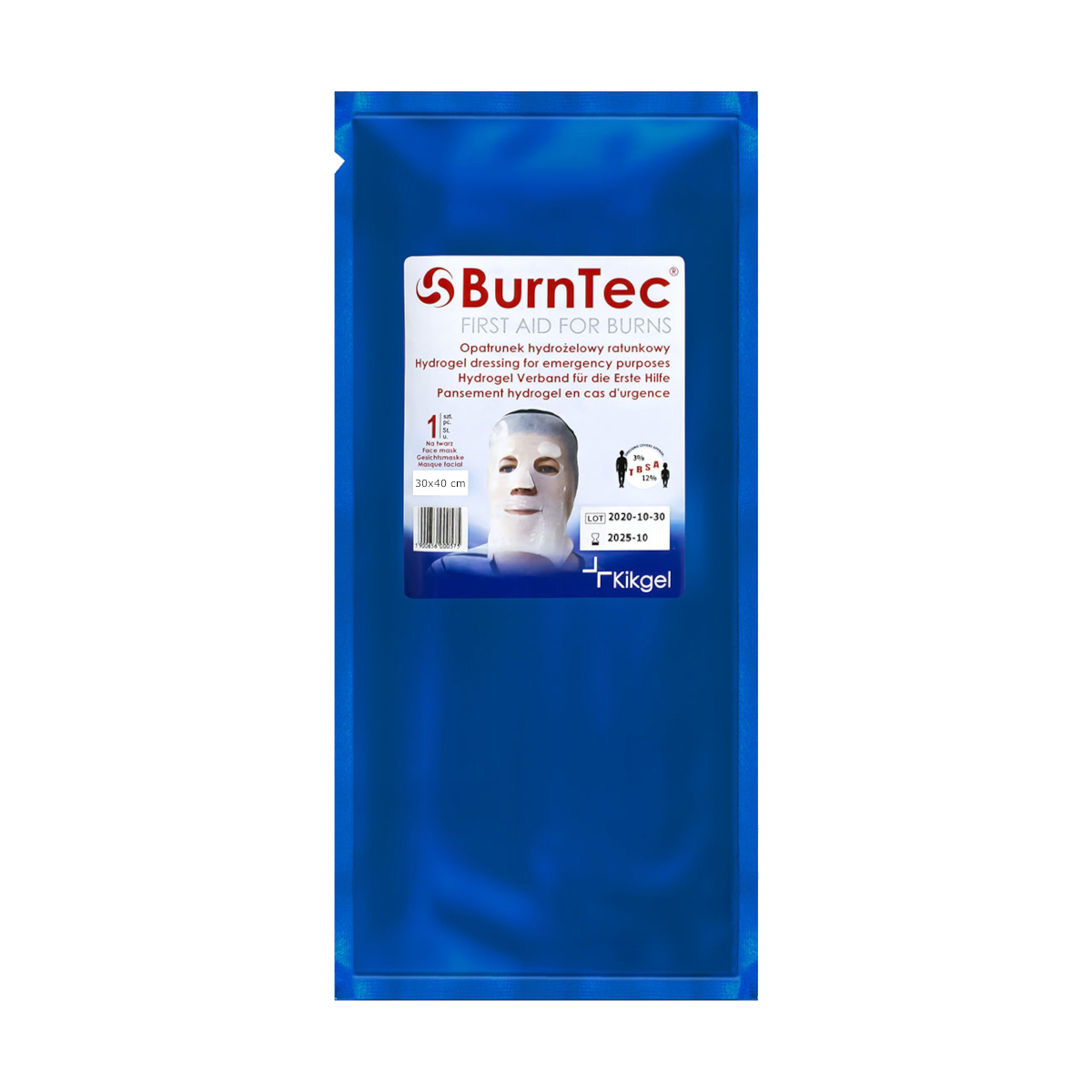Opatrunek hydrozelowy Burntec na twarz 30x40