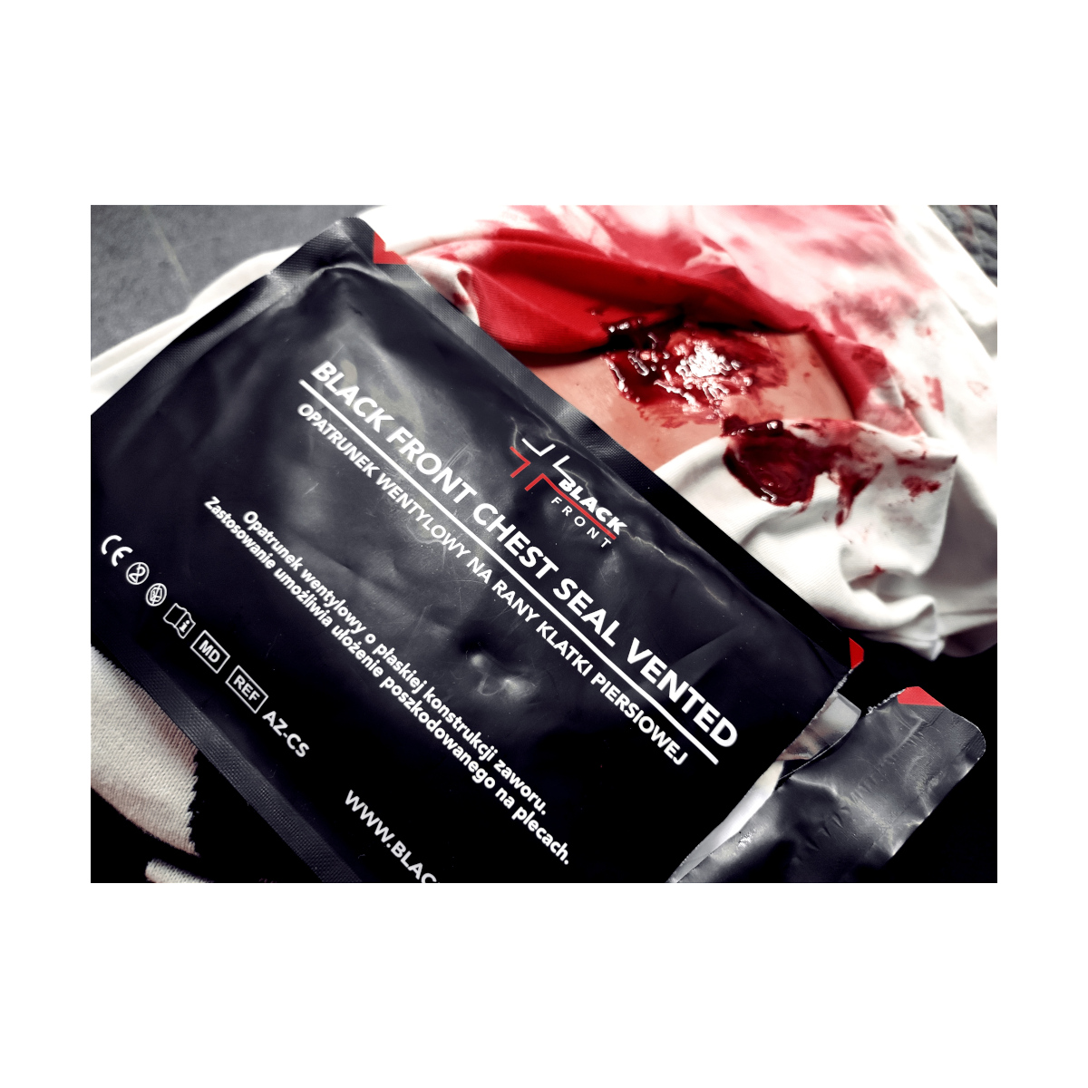 Opatrunek wentylowy Black Front Chest Seal 5