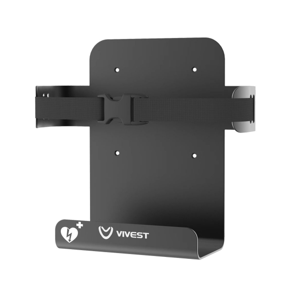 Uchwyt ścienny do vivest x1 x3 – czarny metalowy wieszak na AED z pakiem zabezpieczającym