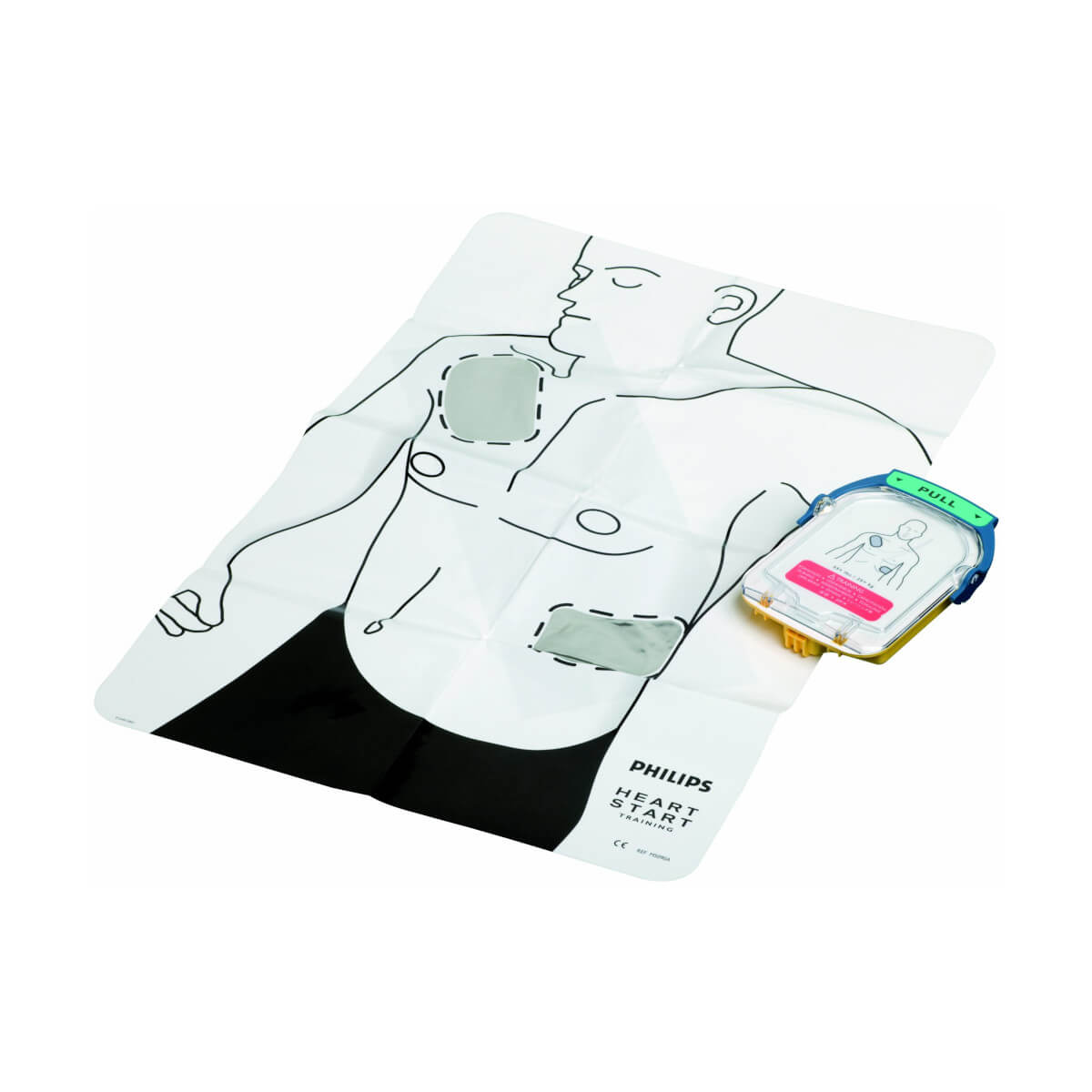 Zestaw szkoleniowy do defibrylatora AED Philips HeartStart HS1 mata i elektrody
