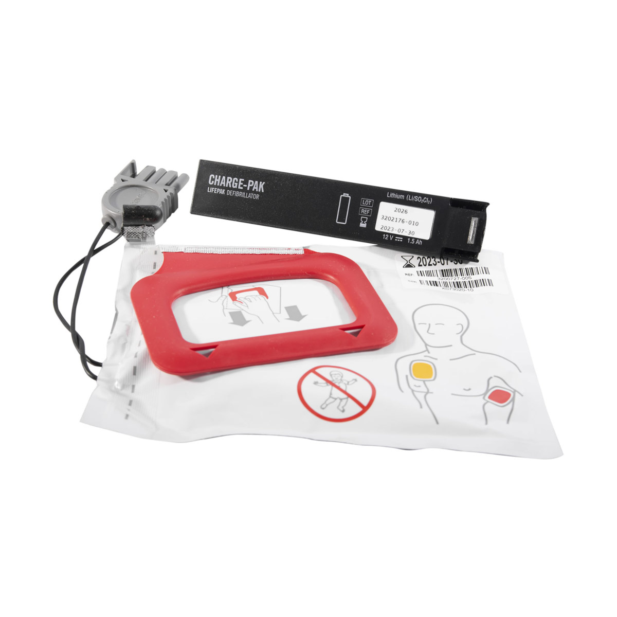 kapsuła charge-pak lifepak cr plus ladowarka i jedna para elektrod do defibrylatora aed physio control stryker