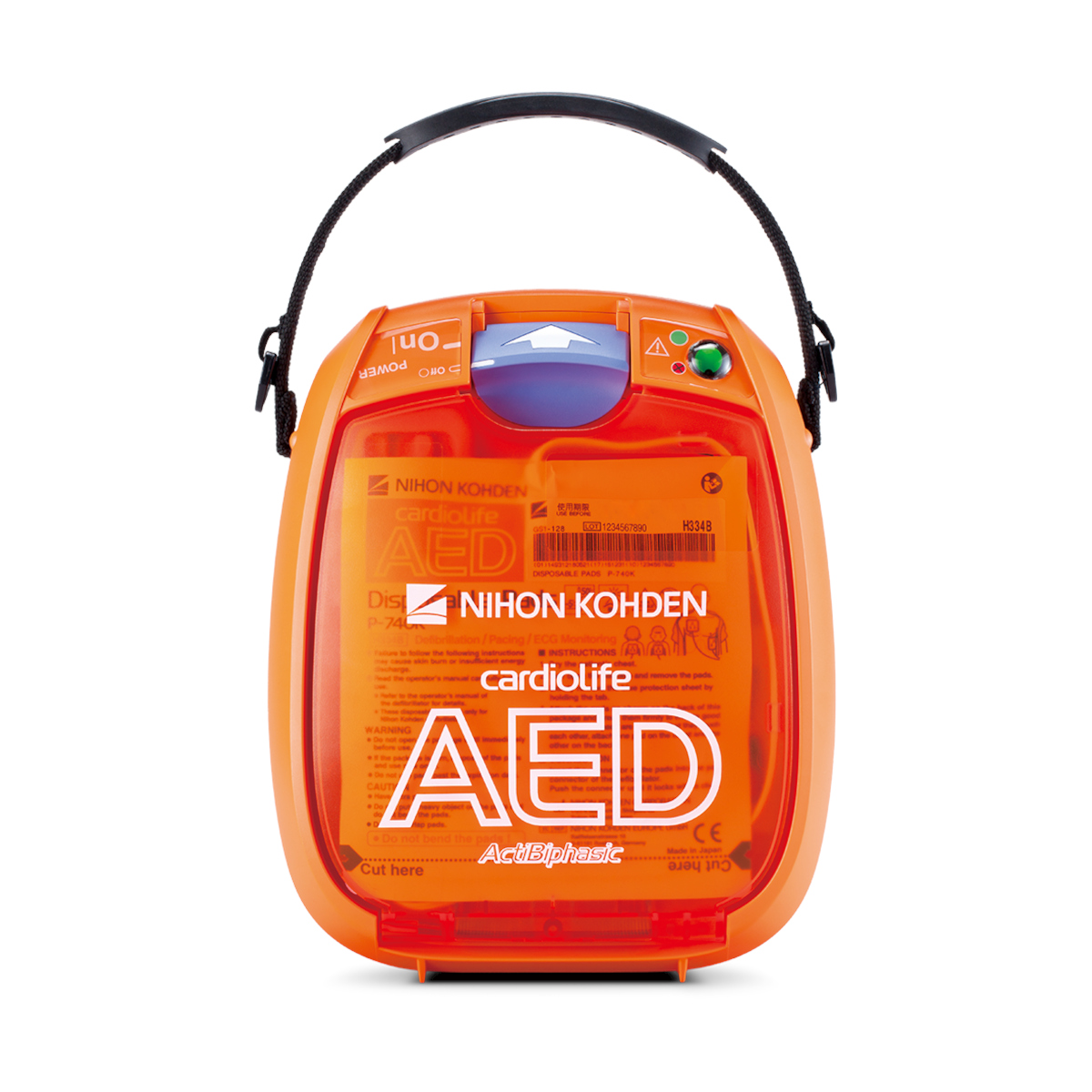 defibrylator AED Nihon Kohden CardioLife AED-3100 gotowy do użycia w akcji ratunkowej