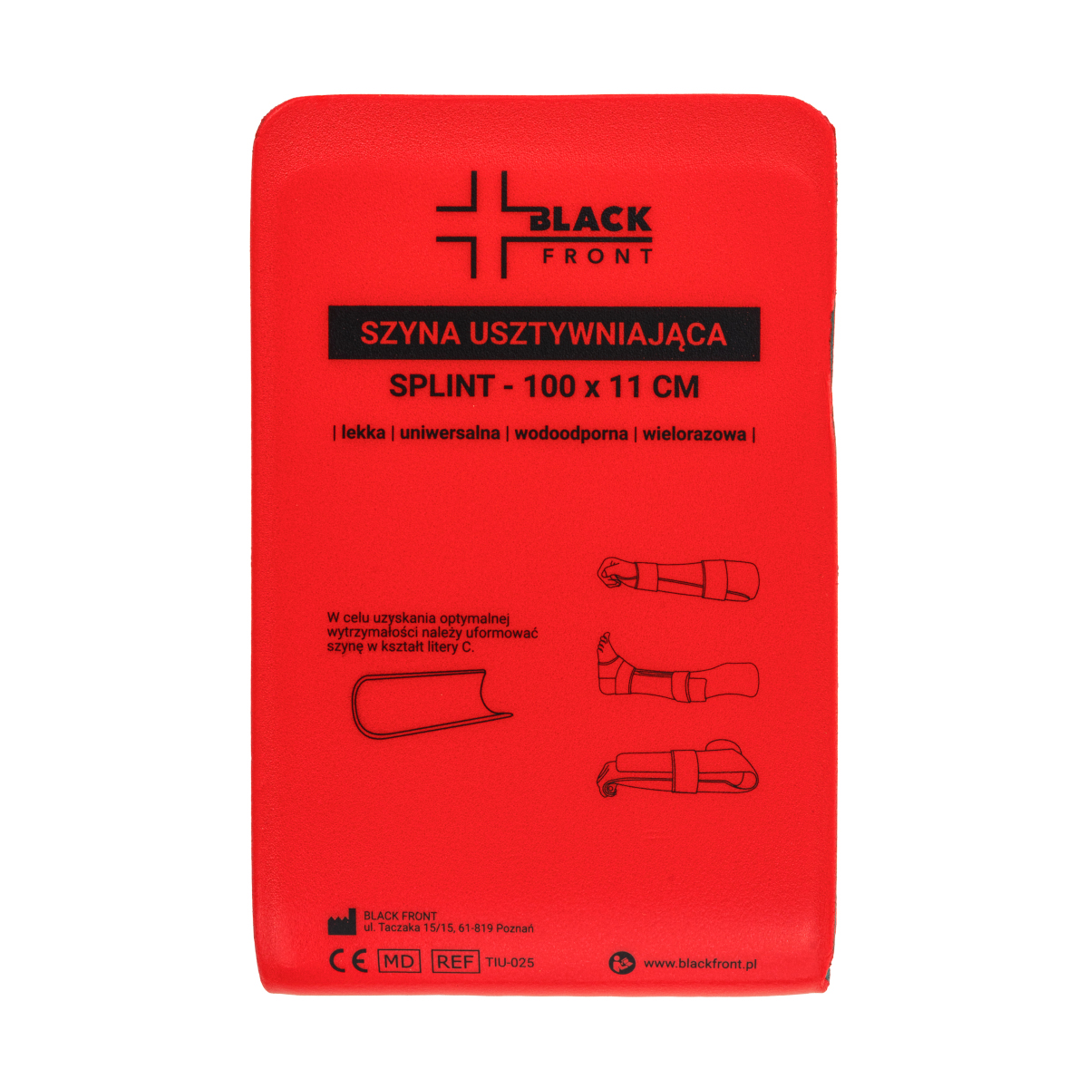 Szyna SPLINT 100 cm – szyna unieruchamiająca 11 × 100 cm