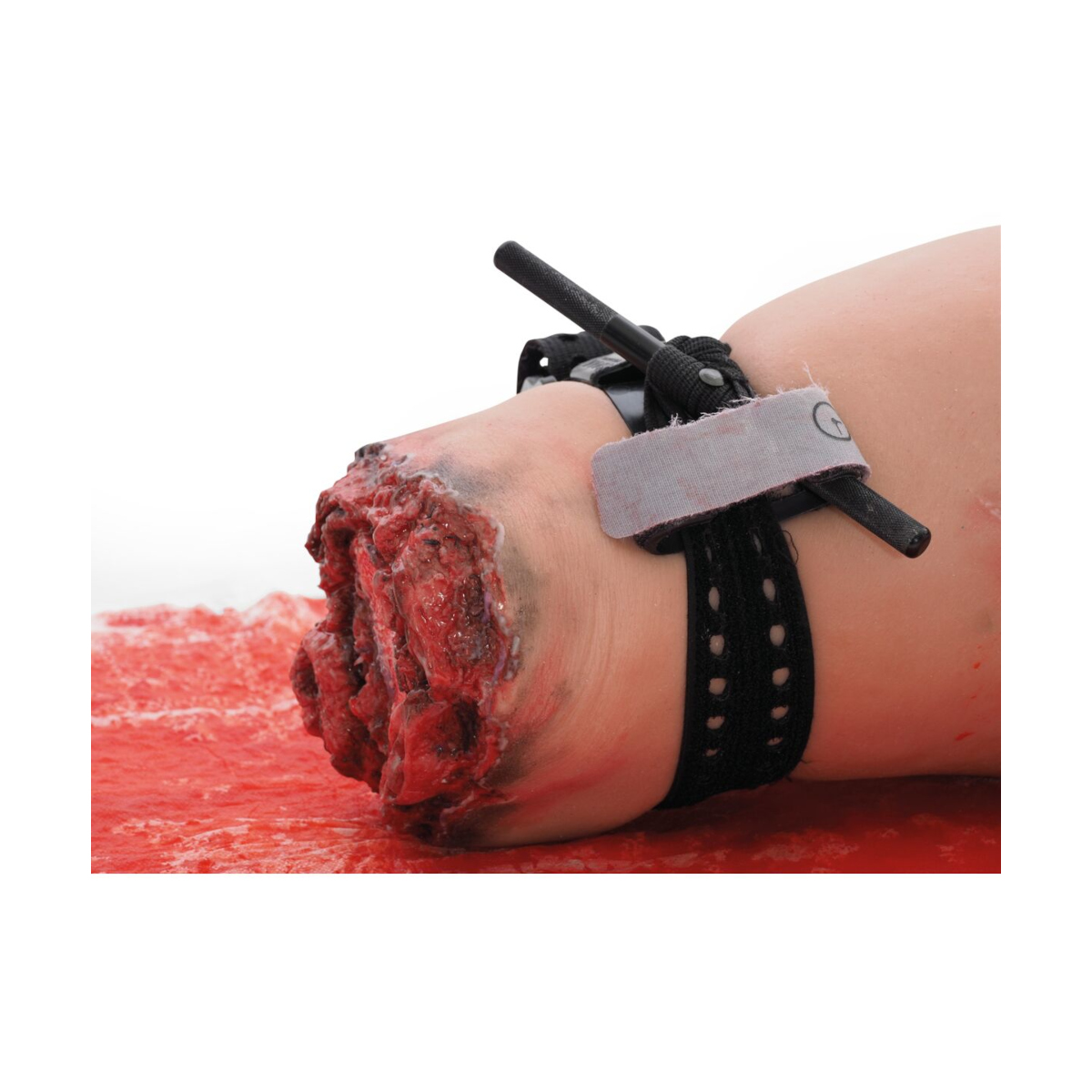 Leg trainer for external bleeding control