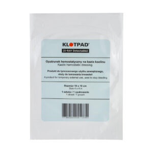 Opatrunek hemostatyczny KLOTPAD 10 x 10 cm – kompres z kaolinem